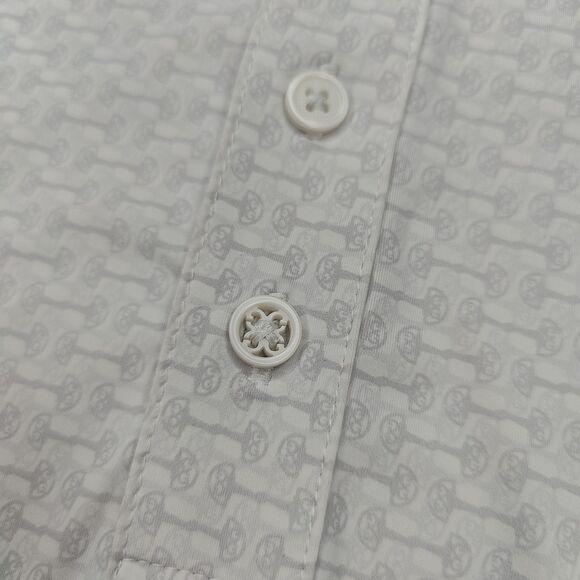 G/Fore Polo Shirt Mens Large Golf Performance Short Sleeve White (Read Desc) - Picture 7 of 10